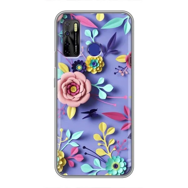 Чехол с принтом «Цветочный дизайн» для TECNO Camon 15 Air