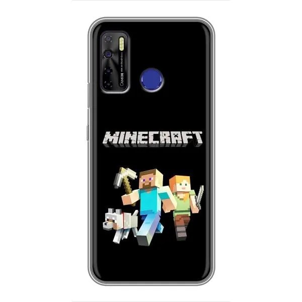 Чехол с принтом «герои Minecraft» для TECNO Camon 15 Air