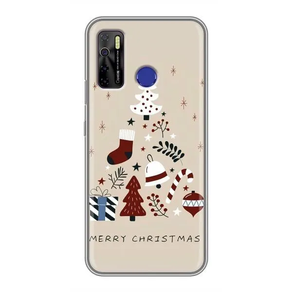 Чехол с принтом «Merry Christmas» для TECNO Camon 15 Air Чехол с принтом «Merry Christmas» для TECNO Camon 15 Air