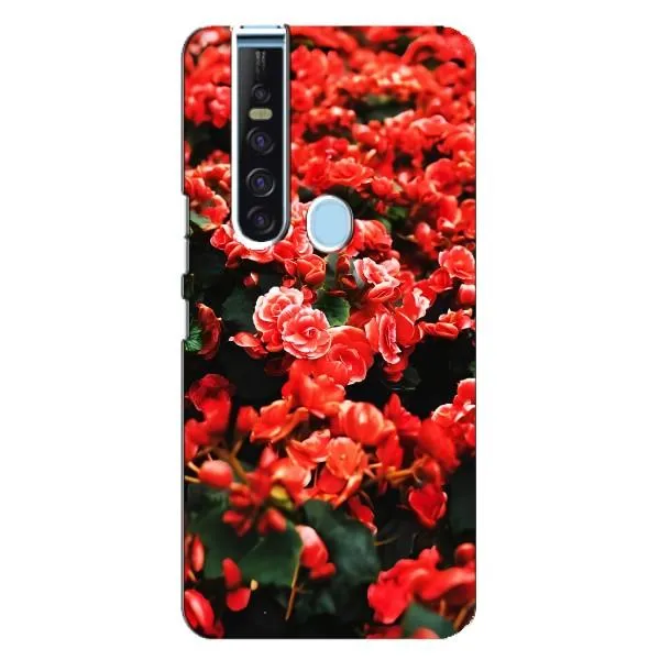 Чехол с принтом «Цветы красные» для TECNO Camon 15 Pro