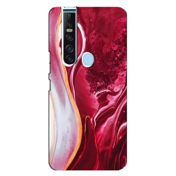 Чехол с принтом «Мрамор красный» для TECNO Camon 15 Pro