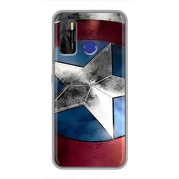 Чехол с принтом «Щит Капитана Америки» для TECNO Camon 15 Чехол с принтом «Щит Капитана Америки» для TECNO Camon 15