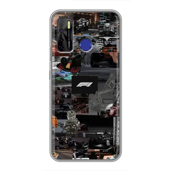 Чехол с принтом «Гоночный коллаж Ф1» для TECNO Camon 15 Чехол с принтом «Гоночный коллаж Ф1» для TECNO Camon 15