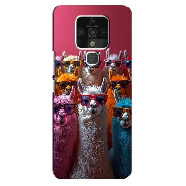 Чехол с принтом «Ламы в очках» для TECNO Camon 16 SE
