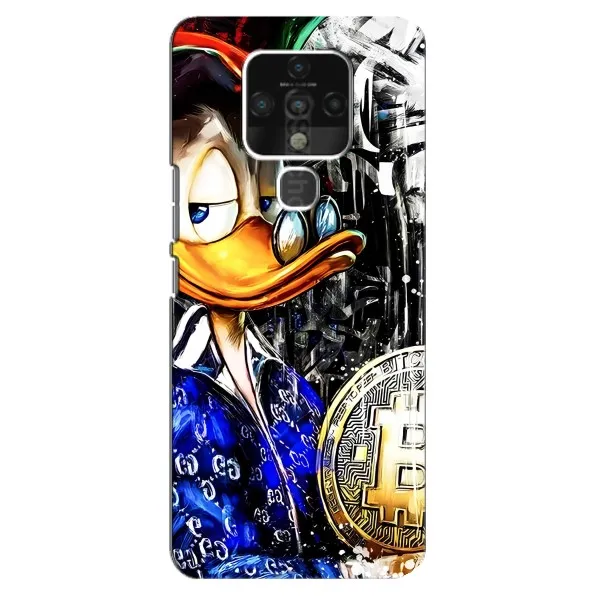 Чехол с принтом «Биткойн Скрудж» для TECNO Camon 16