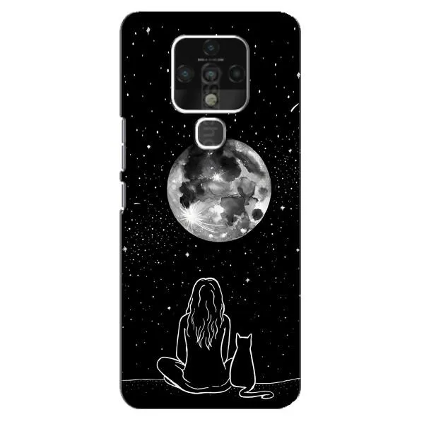 Чехол с принтом «Девушка с котом» для TECNO Camon 16 Чехол с принтом «Девушка с котом» для TECNO Camon 16