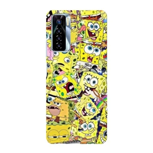 Чехол с принтом «Эмоции Спанч Боба» для TECNO Camon 17 Pro