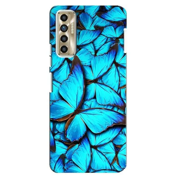 Чехол с принтом «Синие бабочки» для TECNO Camon 17P (CG7n)