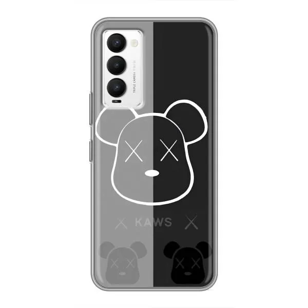 Чехол с принтом «БеарБрик глаза» для TECNO Camon 18 / Camon 18P Чехол с принтом «БеарБрик глаза» для TECNO Camon 18 / Camon 18P