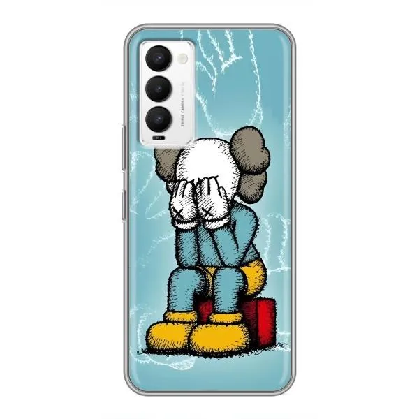 Чехол с принтом «Плач Bearbrick» для TECNO Camon 18 / Camon 18P Чехол с принтом «Плач Bearbrick» для TECNO Camon 18 / Camon 18P