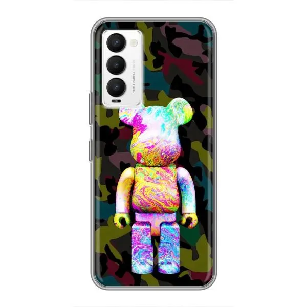 Чехол с принтом «Яркий Bearbrick» для TECNO Camon 18 / Camon 18P Чехол с принтом «Яркий Bearbrick» для TECNO Camon 18 / Camon 18P