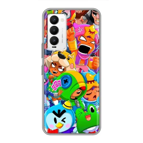 Чохол з принтом «Герої Бравл Старс» для TECNO Camon 18 / Camon 18P