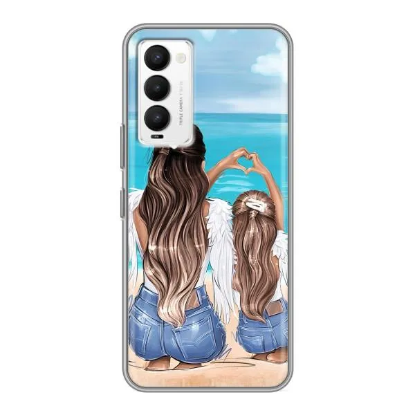 Чехол с принтом «Мама с доченькой» для TECNO Camon 18 / Camon 18P