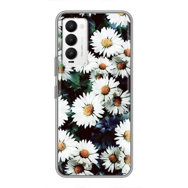 Чехол с принтом «Ромашки» для TECNO Camon 18 / Camon 18P