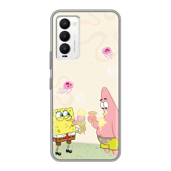 Чехол с принтом «Патрик и Боб» для TECNO Camon 18 / Camon 18P Чехол с принтом «Патрик и Боб» для TECNO Camon 18 / Camon 18P