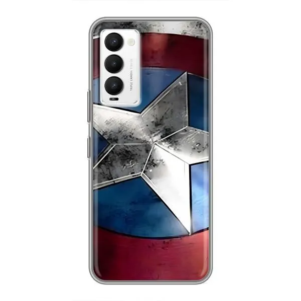 Чехол с принтом «Щит Капитана Америки» для TECNO Camon 18 / Camon 18P