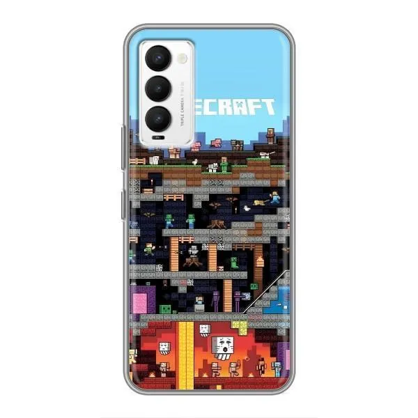 Чехол с принтом «фон Minecraft» для TECNO Camon 18 / Camon 18P Чехол с принтом «фон Minecraft» для TECNO Camon 18 / Camon 18P
