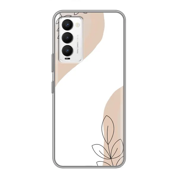 Чехол с принтом «Нюдовая веточка абстракция» для TECNO Camon 18 / Camon 18P