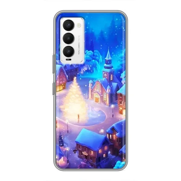 Чехол с принтом «Рождественский город» для TECNO Camon 18 / Camon 18P
