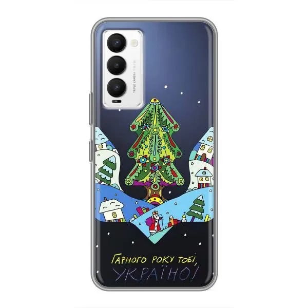 Чехол с принтом «Рождественский герб» для TECNO Camon 18 / Camon 18P