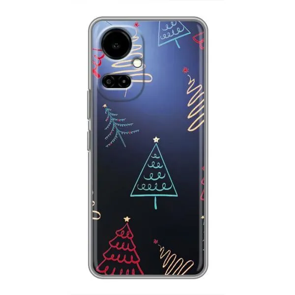 Чохол з принтом «Різдвяні ялинки» для TECNO Camon 19 (CI6n) / 19 Pro (CI8n)