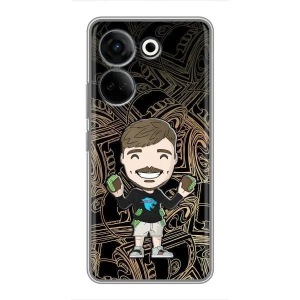Чехол с принтом «Mister Beast» для TECNO Camon 20 Pro Чехол с принтом «Mister Beast» для TECNO Camon 20 Pro