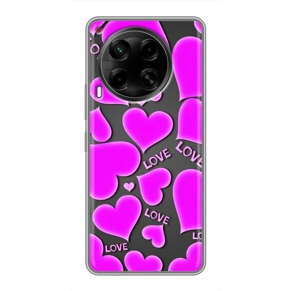 Чехол с принтом «Pink hearts» для TECNO Camon 30 (CL6) Чехол с принтом «Pink hearts» для TECNO Camon 30 (CL6)