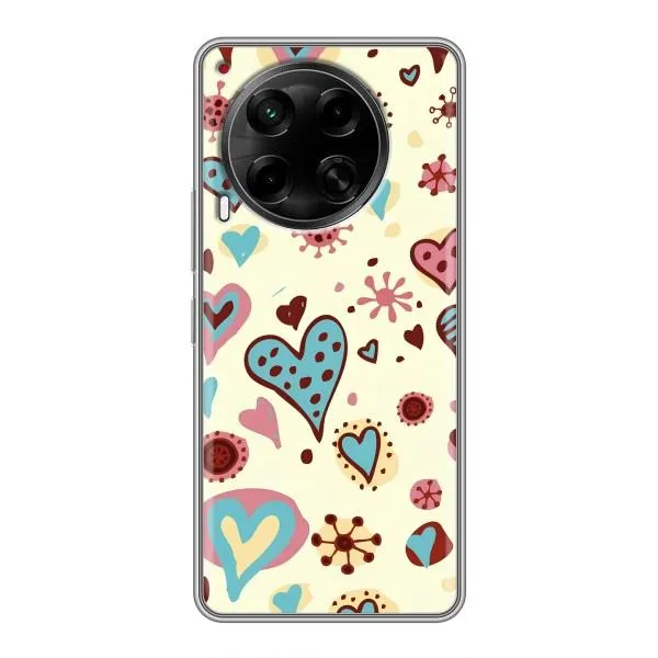 Чехол с принтом «Сердечки» для TECNO Camon 30 (CL6) Чехол с принтом «Сердечки» для TECNO Camon 30 (CL6)