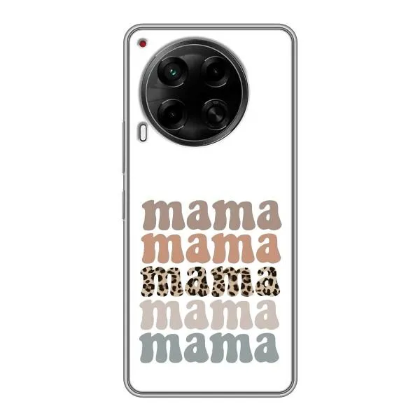 Чехол с принтом «Текстовый коллаж мама» для TECNO Camon 30 (CL6)