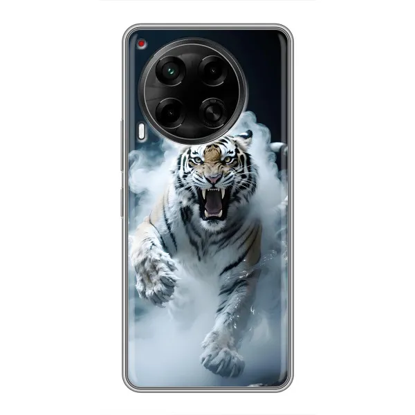 Чехол с принтом «Белый тигр в дыму» для TECNO Camon 30 (CL6) Чехол с принтом «Белый тигр в дыму» для TECNO Camon 30 (CL6)