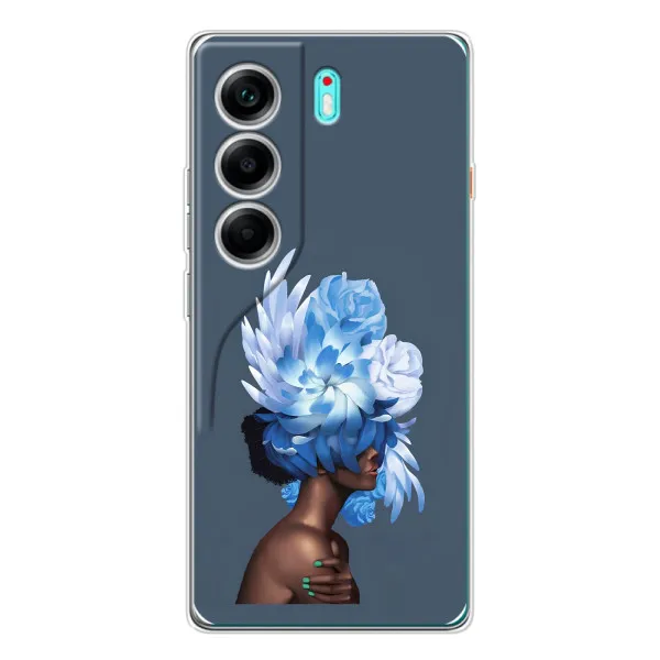 Чехол с принтом «Цветы на голове» для TECNO Camon 40 Чехол с принтом «Цветы на голове» для TECNO Camon 40