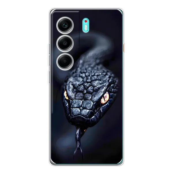 Чехол с принтом «Черная змея» для TECNO Camon 40 Чехол с принтом «Черная змея» для TECNO Camon 40