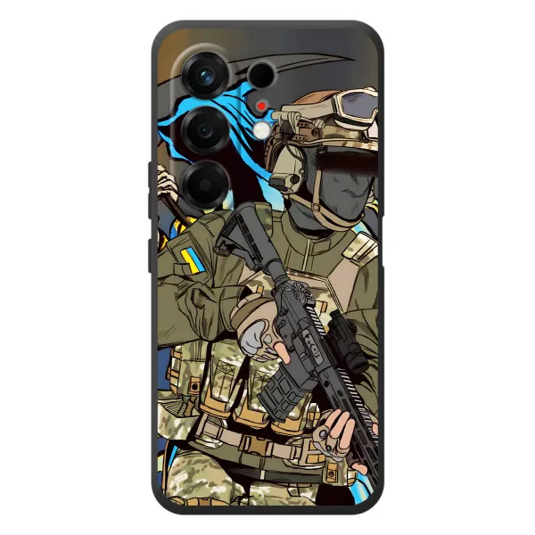 Чехол с принтом «Воин ВСУ» для TECNO Camon 50