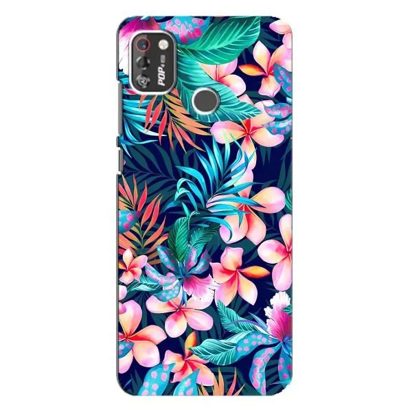 Чехол с принтом «Красочные цветы» для TECNO POP 4 Pro
