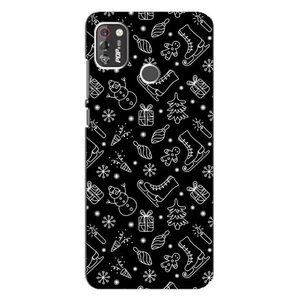 Чехол с принтом «Новогодний фон» для TECNO POP 4 Pro Чехол с принтом «Новогодний фон» для TECNO POP 4 Pro