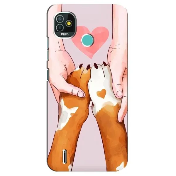 Чехол с принтом «Любовь к собакам» для TECNO Pop 5 (BD2p)