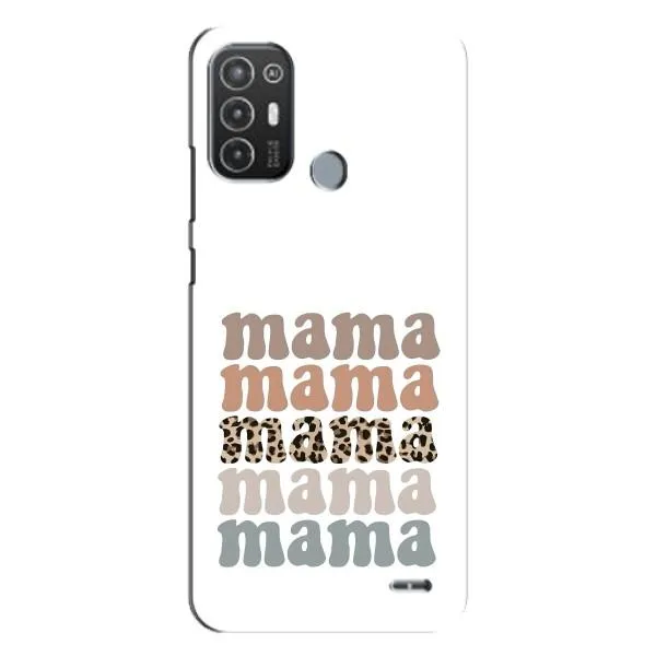 Чехол с принтом «Текстовый коллаж мама» для TECNO Pop 6 Pro (BE8)