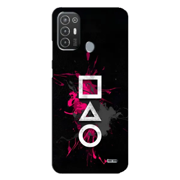 Чехол с принтом «Символы Игра кальмара» для TECNO Pop 6 Pro (BE8)