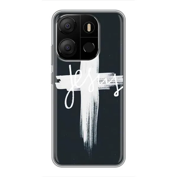 Чехол с принтом «Иисус» для TECNO Pop 7 Pro