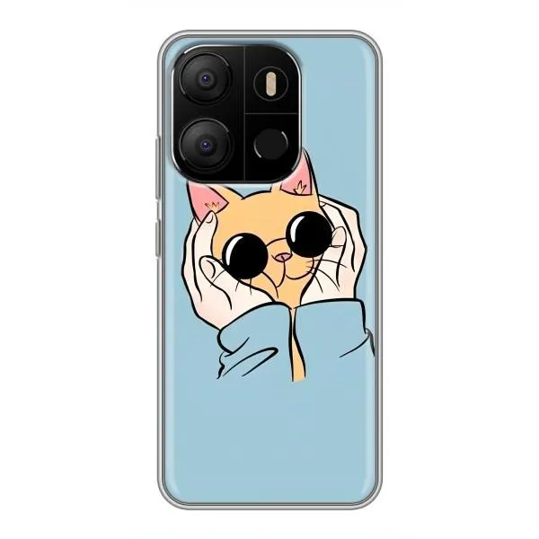 Чехол с принтом «Котик в очках» для TECNO Pop 7 Pro Чехол с принтом «Котик в очках» для TECNO Pop 7 Pro