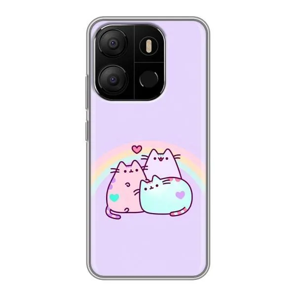 Чехол с принтом «Радужные котики» для TECNO Pop 7 Pro Чехол с принтом «Радужные котики» для TECNO Pop 7 Pro