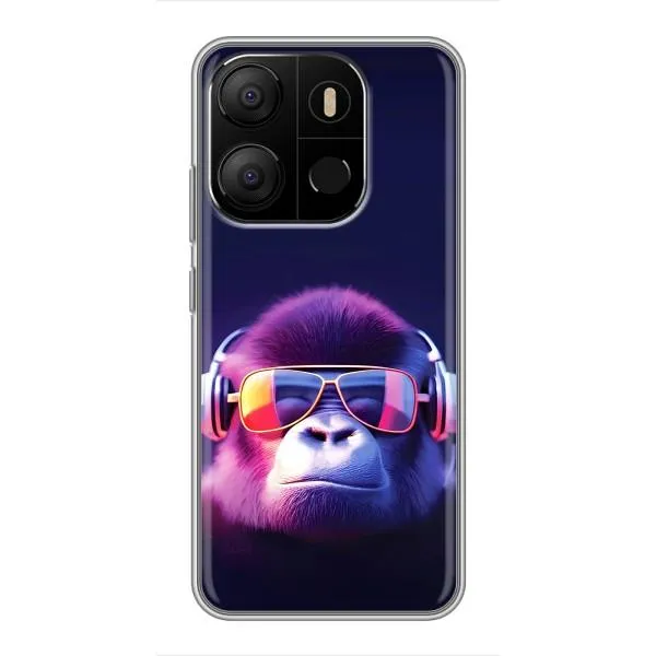 Чехол с принтом «Стильная обезьяна» для TECNO Pop 7 Pro