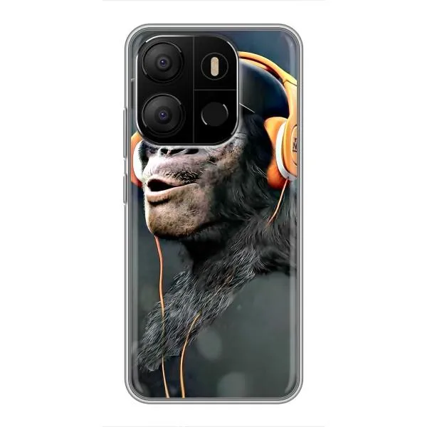 Чехол с принтом «В наушниках» для TECNO Pop 7 Pro
