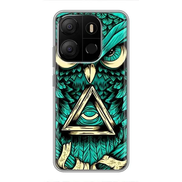 Чехол с принтом «Сова с глазом» для TECNO Pop 7 Pro