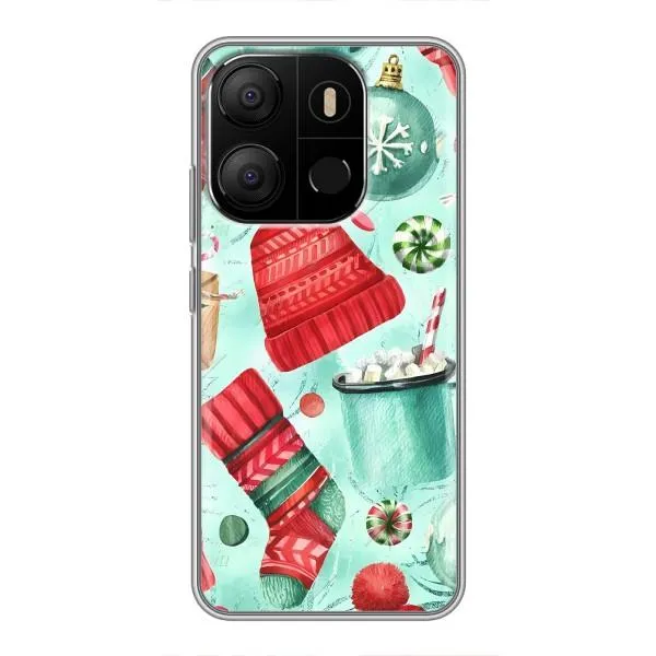 Чехол с принтом «Одежда НГ» для TECNO Pop 7 Pro