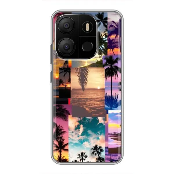 Чехол с принтом «Летний отпуск» для TECNO Pop 7 Pro