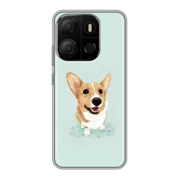 Чехол с принтом «Корги» для TECNO Pop 7
