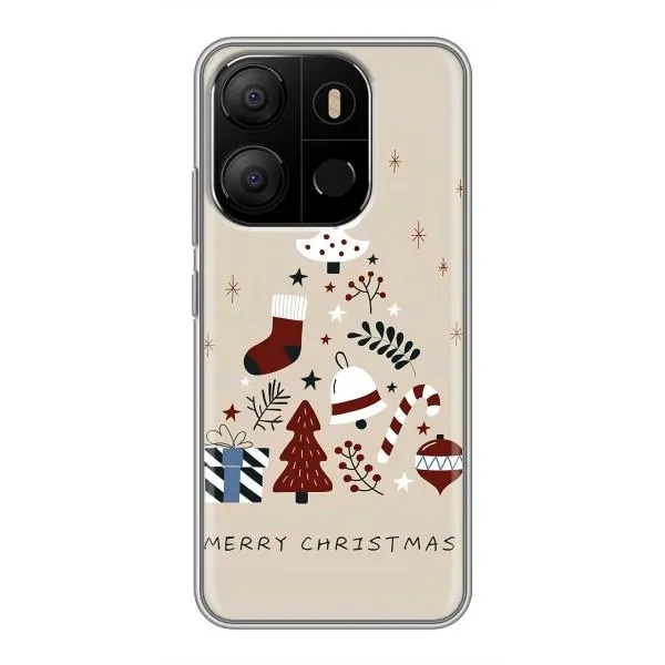 Чехол с принтом «Merry Christmas» для TECNO Pop 7 Чехол с принтом «Merry Christmas» для TECNO Pop 7