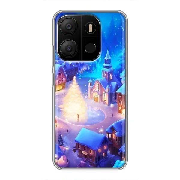 Чехол с принтом «Рождественский город» для TECNO Pop 7 Чехол с принтом «Рождественский город» для TECNO Pop 7