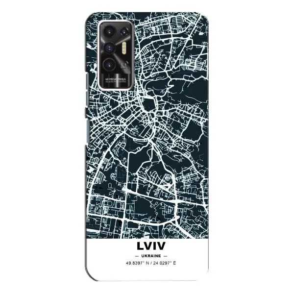 Чехол с принтом «Львов» для TECNO Pova 2 (LE7n)